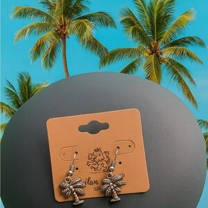 Silver Palm Tree Earrings